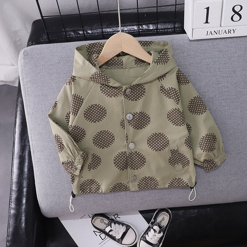 Veste à capuche à imprimé croisé arrondi – Image 6