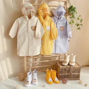 Imperméables pour enfants (garçons et filles) – Imperméable intégral pour l'école primaire, la maternelle et les tout-petits