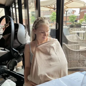 Couverture d'allaitement en coton – Tablier d'intimité ajustable pour l'allaitement, couverture de poussette pour l'extérieur par les mamans