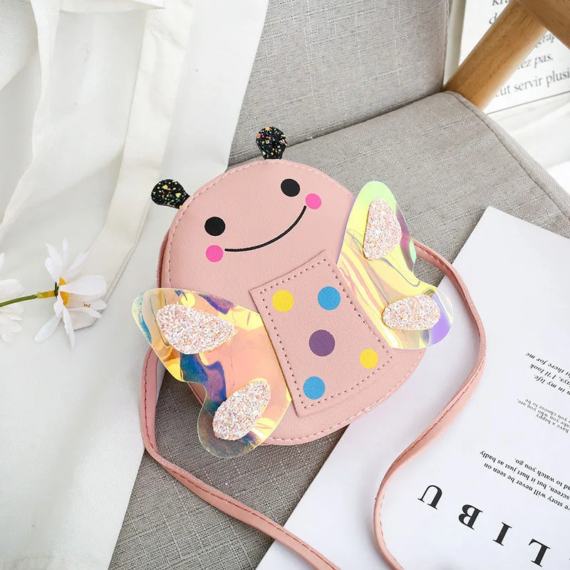 Sac bandoulière mignon en forme d'insecte pour enfants – Mini porte-monnaie en PU pour tout-petits et bébés filles – Image 7