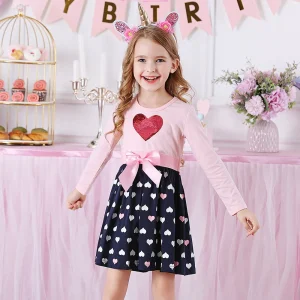 Jolie robe à manches longues et imprimé léopard