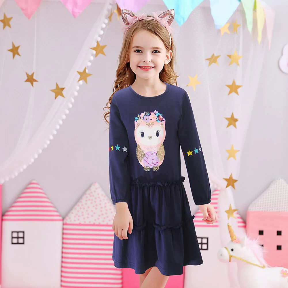 Jolie robe à manches longues et imprimé léopard – Image 3