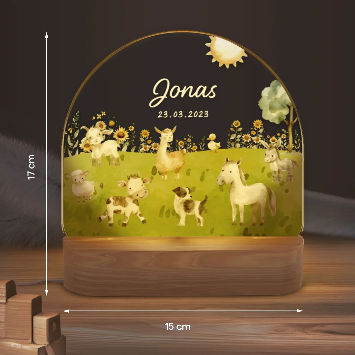 Veilleuse personnalisée « Ferme douce » – Image 5