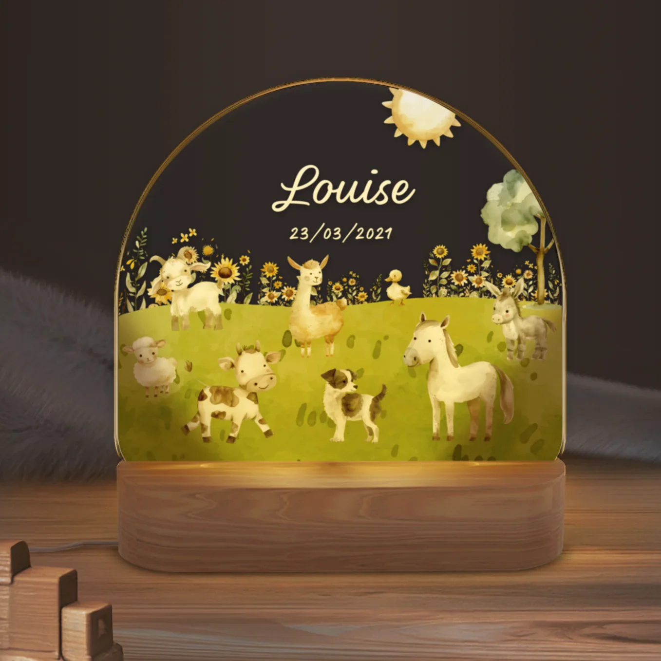 Veilleuse personnalisée « Ferme douce » – Image 9