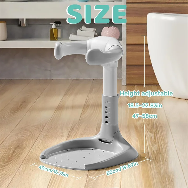 Support de bain bébé et tout-petit pliable 2-en-1 réglable, design ergonomique antidérapant pour un bain facile et mains libres (8-36 mois) – Image 4