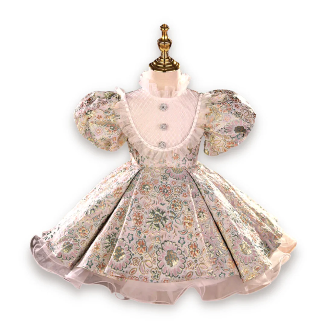 Robe de bal princesse style rétro à manches bouffantes – Image 3