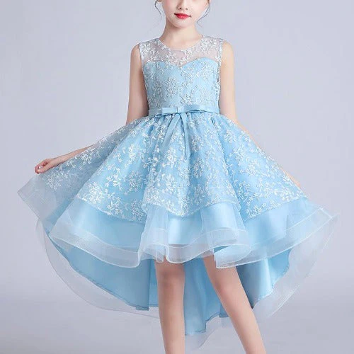 Robe de cocktail princesse à mini fleurs brodées – Image 2