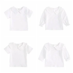 Haut princesse en coton pour bébé fille - Blanc tendance