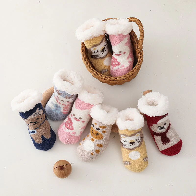 Chaussettes en coton épais avec de jolis motifs pour bébé – Image 9