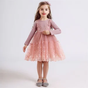 Robe en mousseline de soie style dentelle - 1LoveBaby