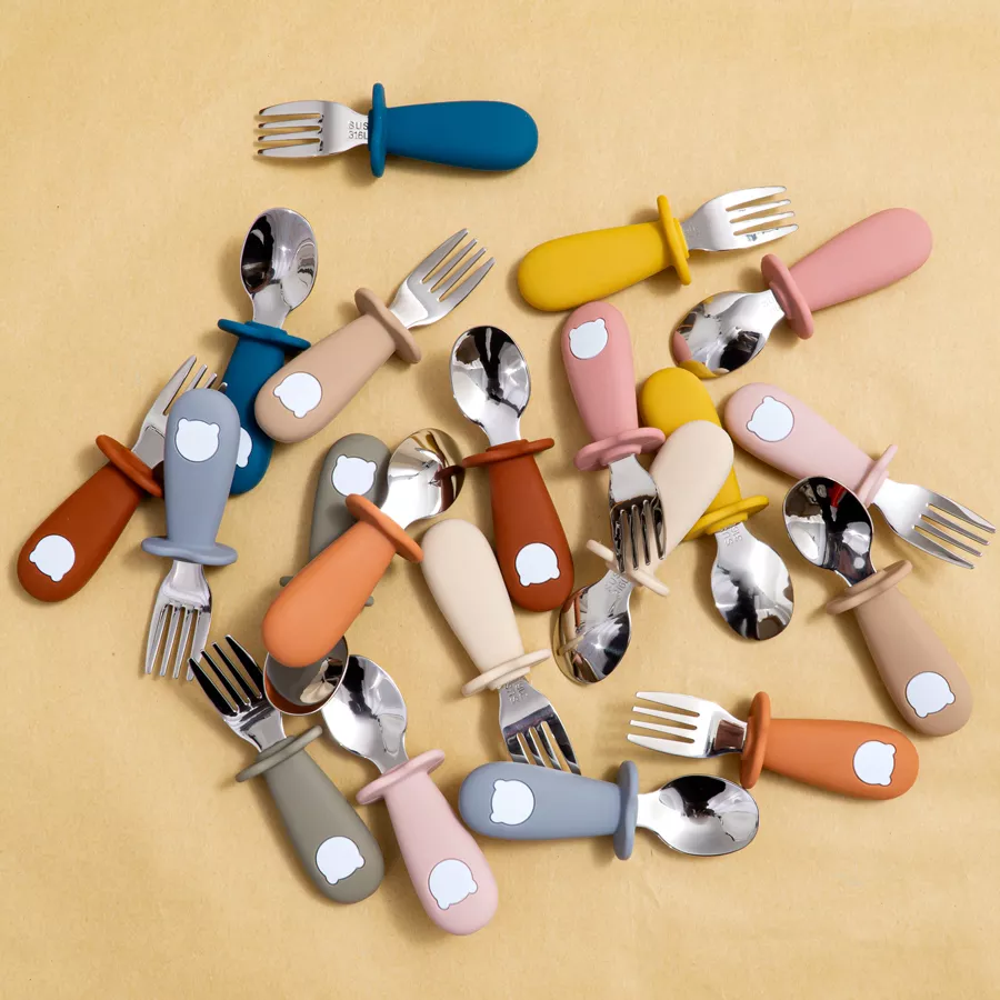 Ensemble cuillère et fourchette pour bébé – Image 2