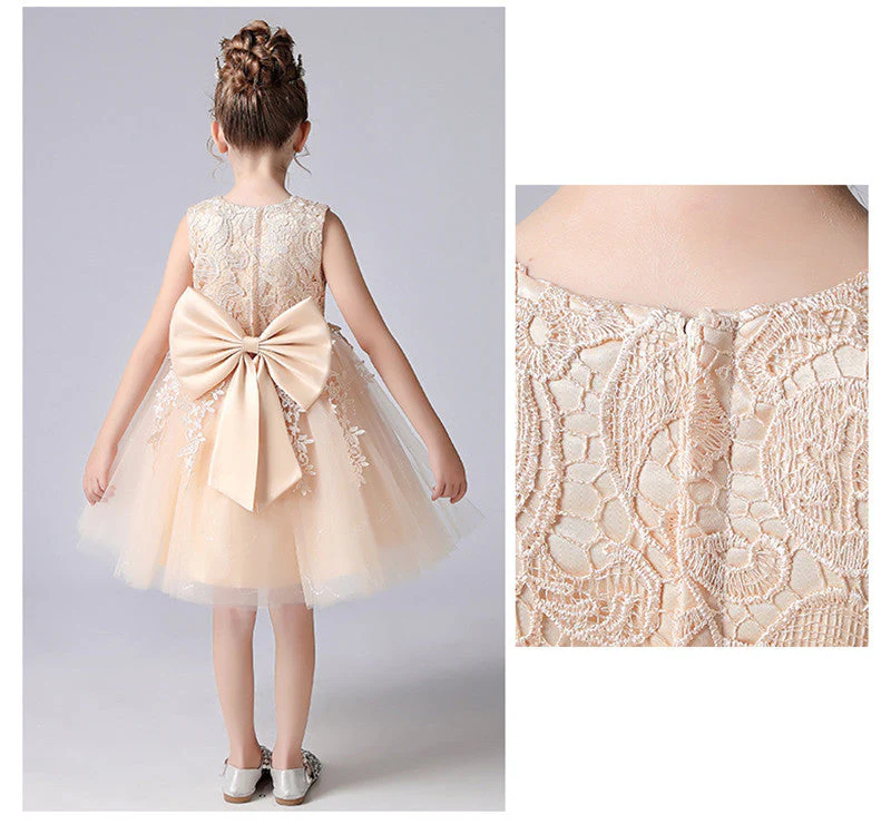 Robe princesse en dentelle couleur pastel – Image 6