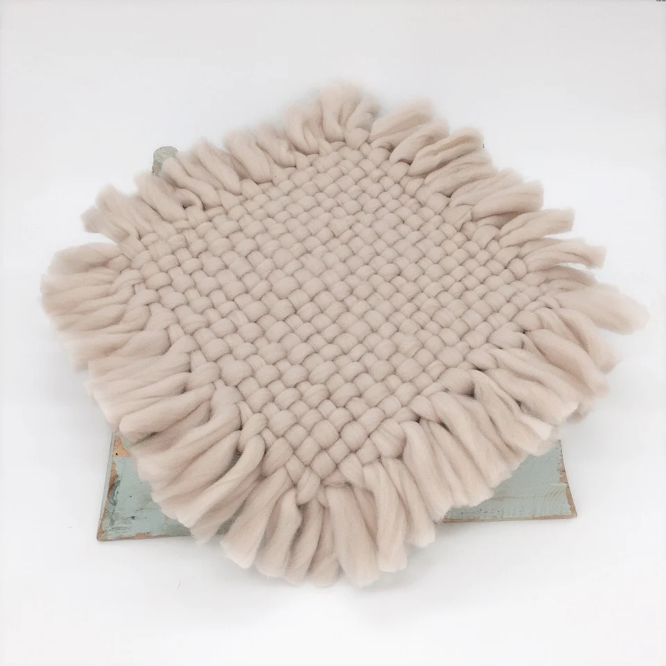 Accessoires de photographie pour nouveau-nés Couverture pour bébé Couverture en laine tricotée Arrière-plan – Image 8