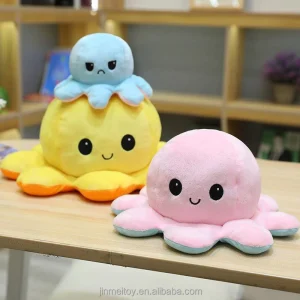 Peluche pieuvre double face