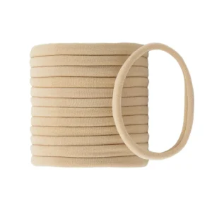 Lot de 10 bandeaux en nylon souple pour fille