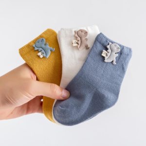 1 lot de 3 paires de chaussettes douces pour nouveau-nés