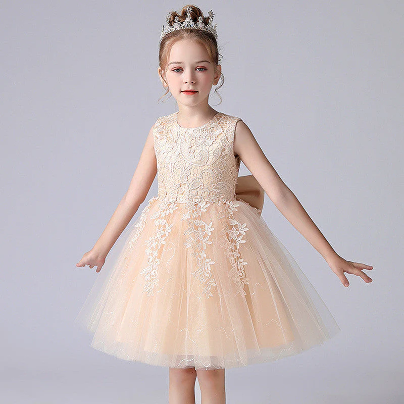 Robe princesse en dentelle couleur pastel – Image 2
