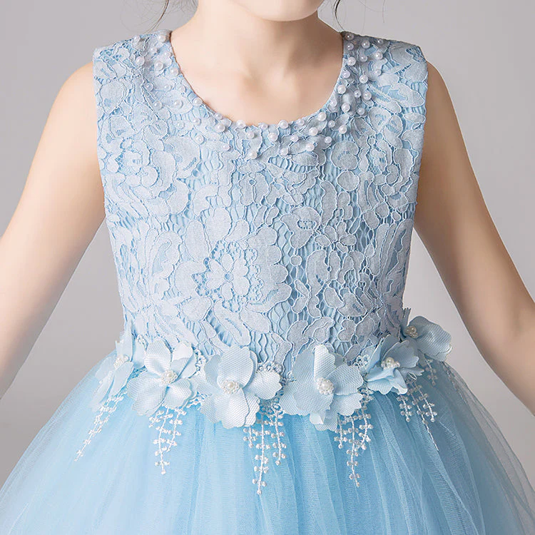Robe de soirée classique en dentelle florale avec nœud papillon – Image 6