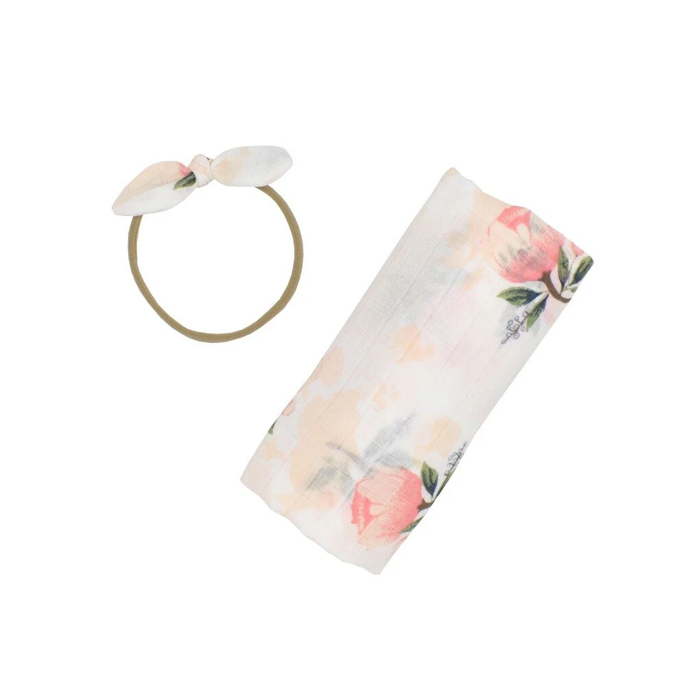 Ensemble lange et bandeau pour bébé aux couleurs mignonnes – Image 3