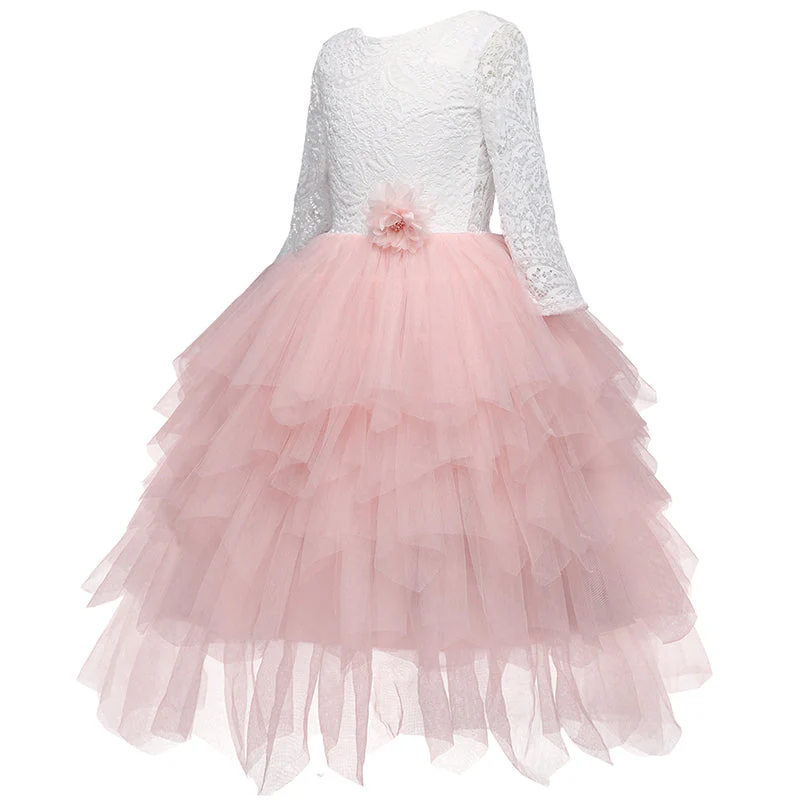 Robe dos nu en dentelle à volants – Image 7