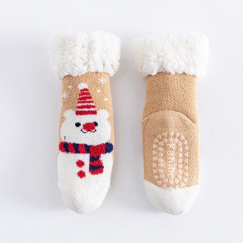 Chaussettes bébé antidérapantes épaisses et chaudes – Image 2