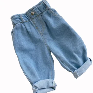 Nouveaux jeans taille haute pour bébés filles et garçons