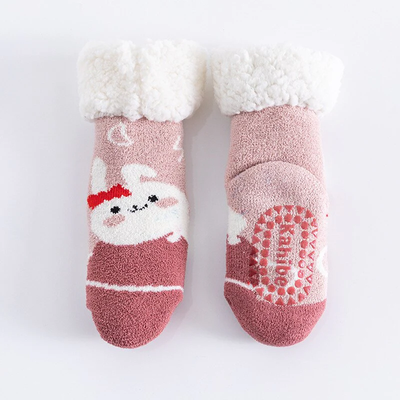 Chaussettes bébé antidérapantes épaisses et chaudes – Image 4