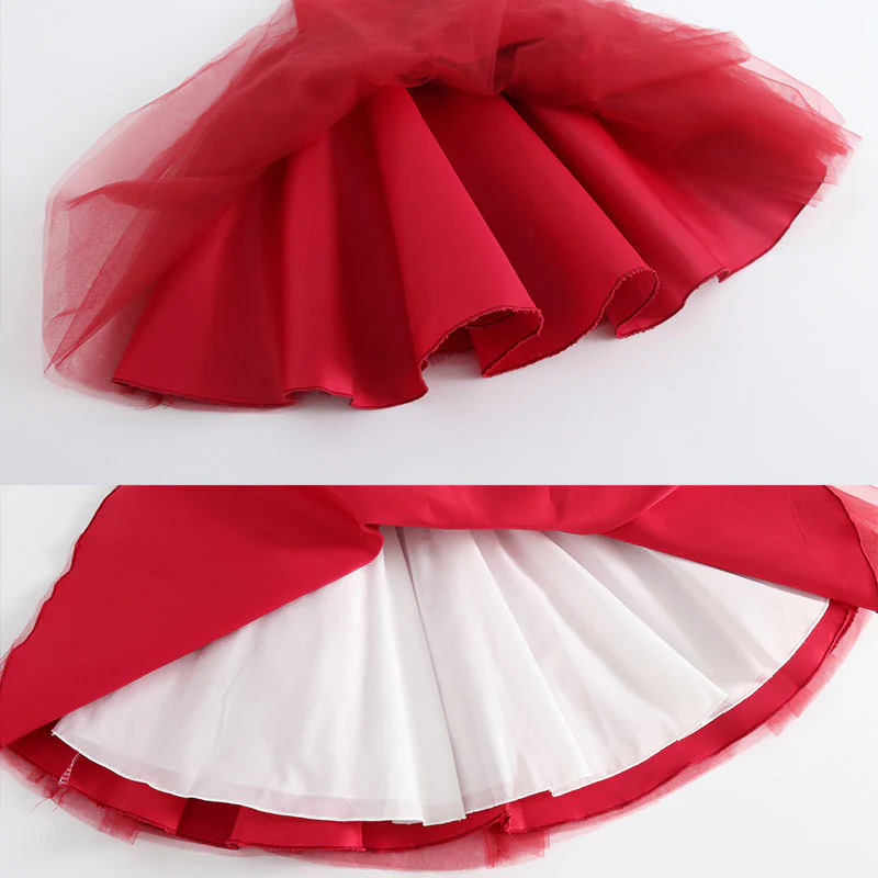Robe de cocktail sans manches à gros nœud – Image 7