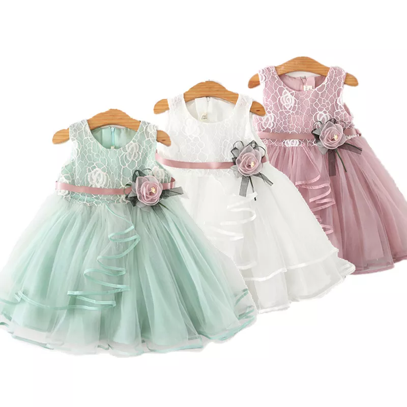 Robe fleurie pour bébé fille : costume tutu de princesse décontracté