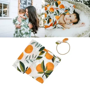 Ensemble lange et bandeau pour bébé aux couleurs mignonnes