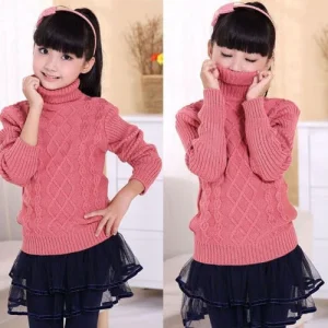 Pull à col roulé en tricot