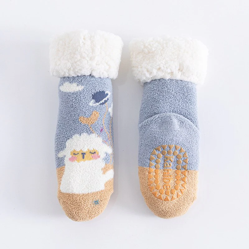Chaussettes bébé antidérapantes épaisses et chaudes – Image 5