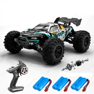 Voiture tout-terrain télécommandée haute vitesse avec lumières LED – Dérive 70 km/h, 4 roues motrices, moteur sans balais – Monster Truck échelle 1:16 pour enfants et adultes, jouet de course d'extérieur