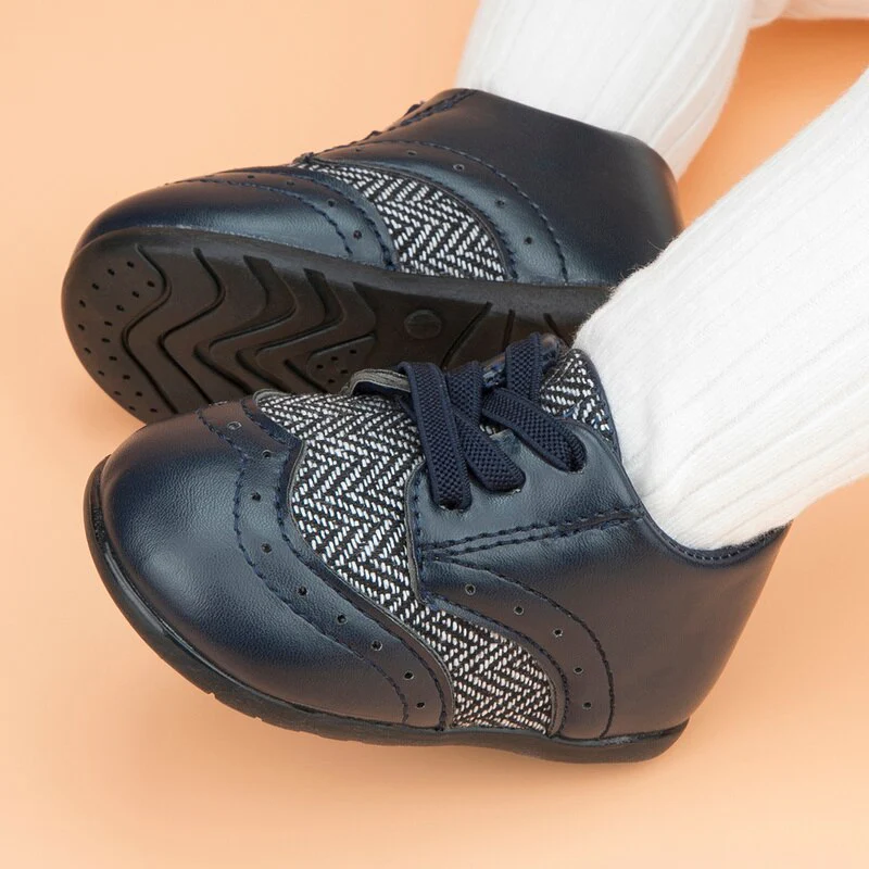 Chaussures en cuir pour bébé garçon, design classique aztèque, pour les premiers pas – Image 5