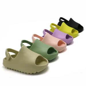 Sandales d'été pour enfants – Chaussures de plage en PVC souple avec fermeture Velcro pour garçons et filles
