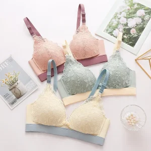 Soutien-gorge de maternité fin sans coutures pour femme – Soutien-gorge d'allaitement confortable à ouverture frontale pour l'allaitement post-partum