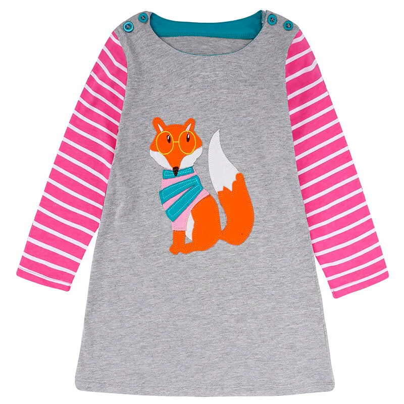 Robe à manches longues avec motif de lapins et appliques – Image 5