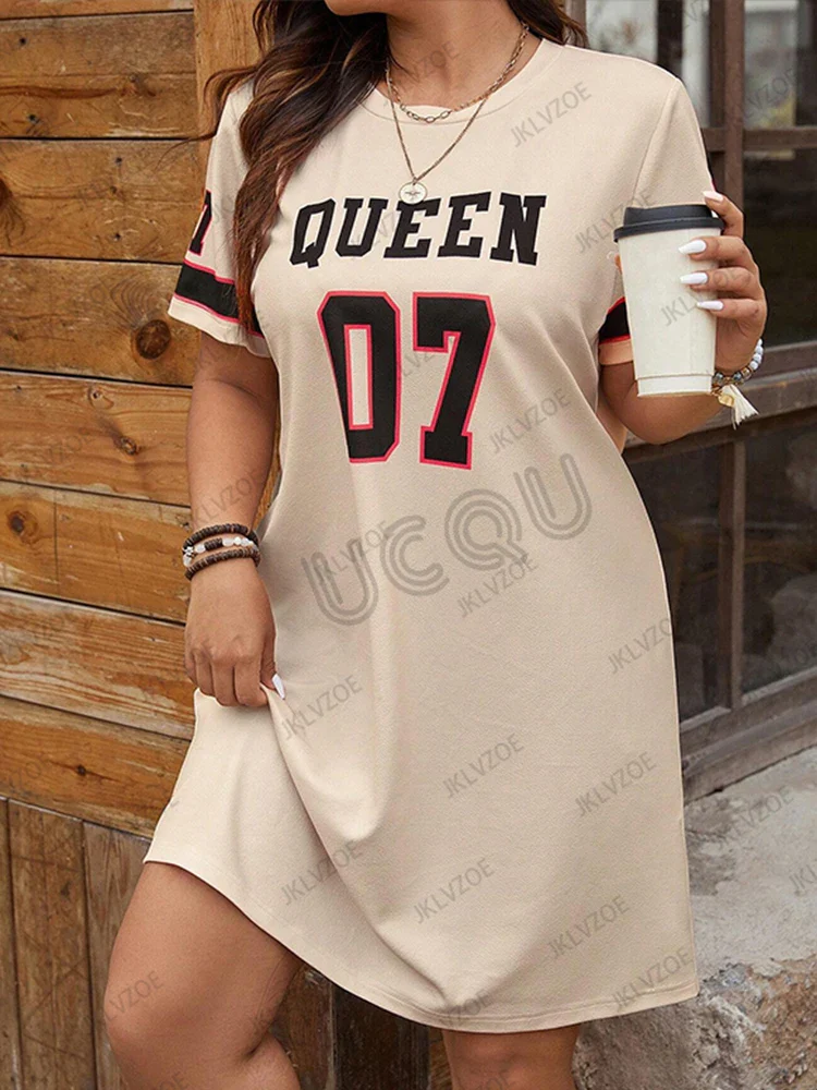 Robe de maternité d'été – Queen n° 07, imprimé graphique, coupe ample, manches courtes, tenue de grossesse décontractée – Image 7