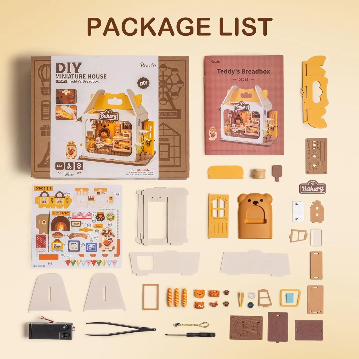 Boulangerie miniature DIY pour maison de poupée avec éclairage LED – Image 6