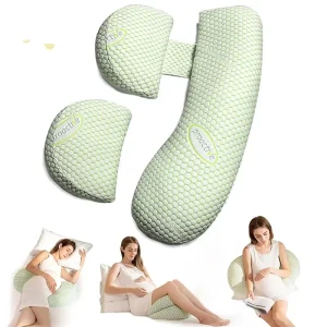 Coussin de grossesse multifonction – Coussin de maternité réglable pour dormir, allaiter et soutenir
