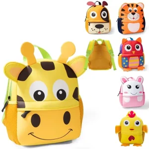 Sacs d'école 3D pour enfants, sacs à dos pour enfants, maternelle, dessin animé, animaux, sac à dos pour tout-petits, sacs de voyage en plein air à la mode