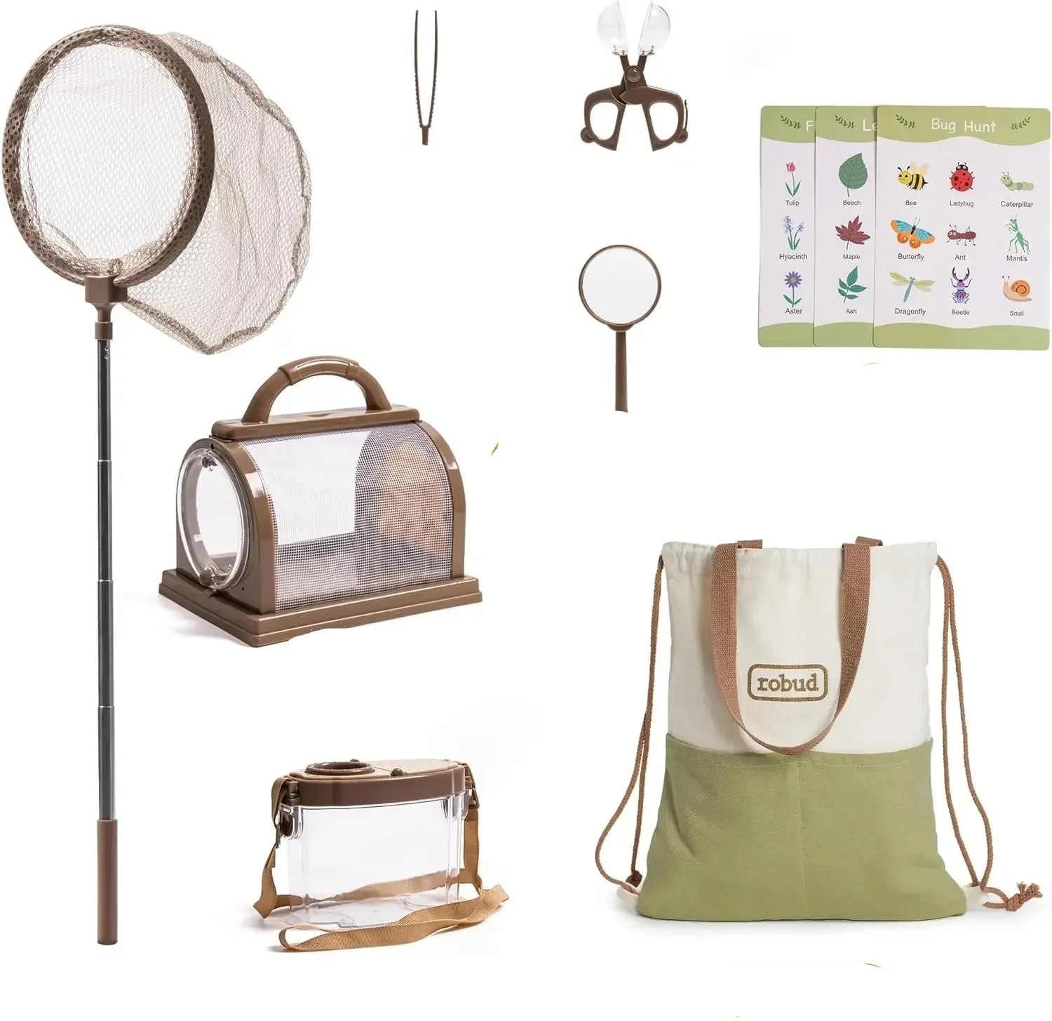 Kit d'explorateur en plein air avec outils de capture d'insectes et costume d'aventure rose – Image 5