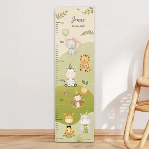 Toise à mesurer personnalisée "Animal Party"