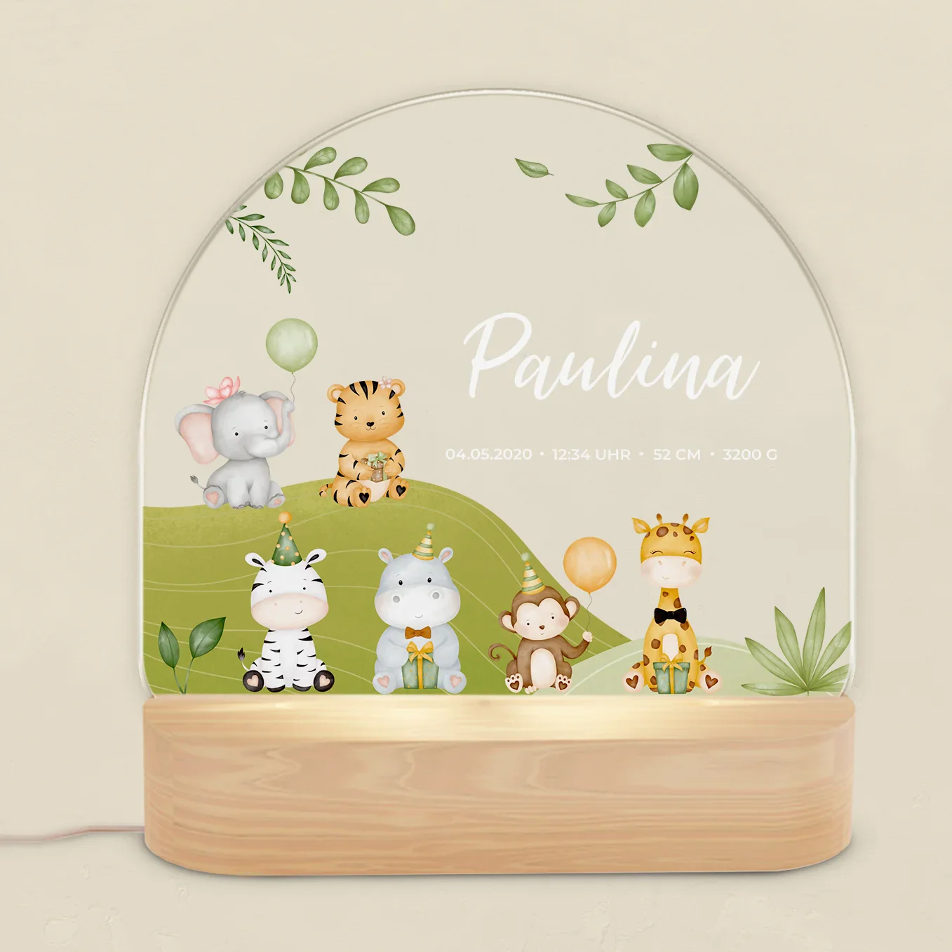 Veilleuse personnalisée "Animal Party" – Image 4