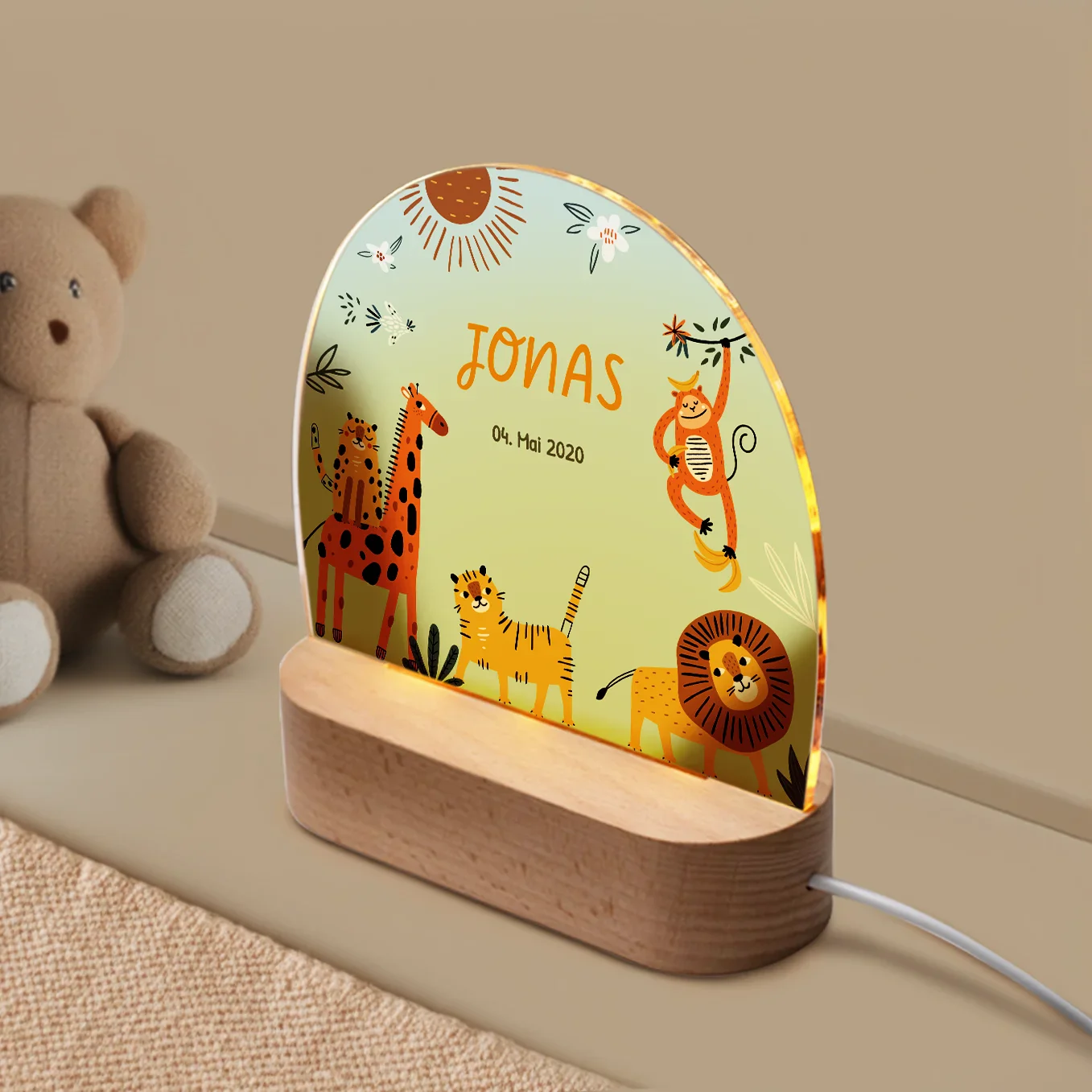 Veilleuse personnalisée "Wild Safari" – Image 2