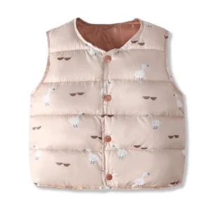 Parka d'hiver pour bébé à motif canard rose