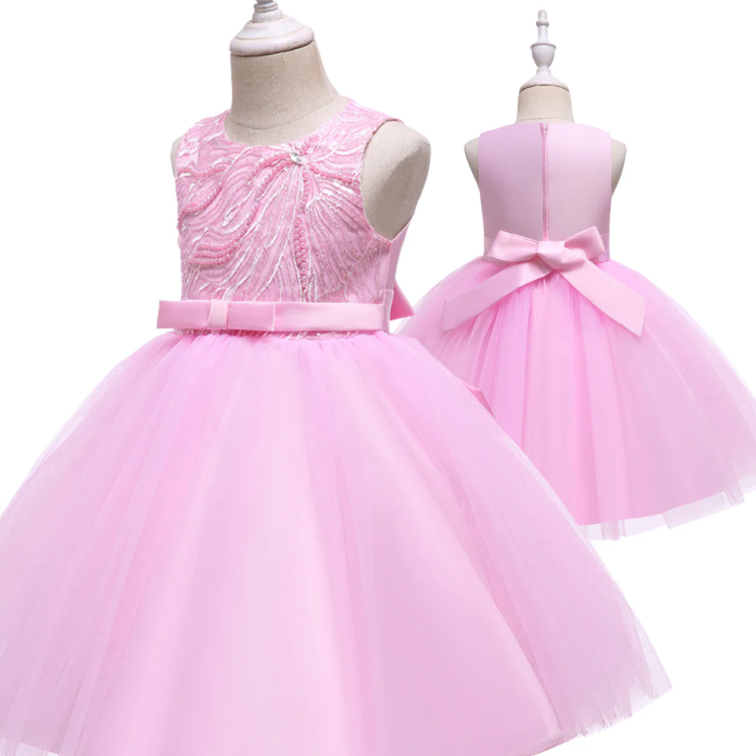 Robe de soirée princesse brodée de perles et de paillettes – Image 5