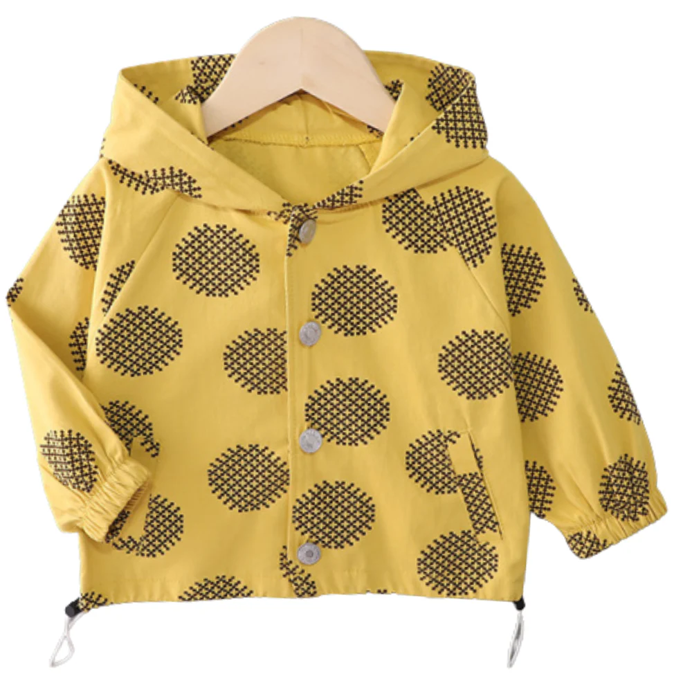 Veste à capuche à imprimé croisé arrondi – Image 4