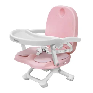 Siège rehausseur bébé portable 3-en-1 pliable avec plateau amovible, réglable sur 4 hauteurs et double harnais de sécurité pour table à manger (6-36 mois)