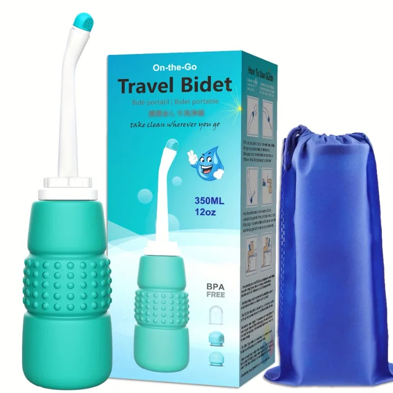 Bouteille bidet de voyage portable – 350 ml (12 oz) Squeeze Mom Washer pour les soins post-partum, les hémorroïdes, le nettoyage de bébé et l'hygiène personnelle